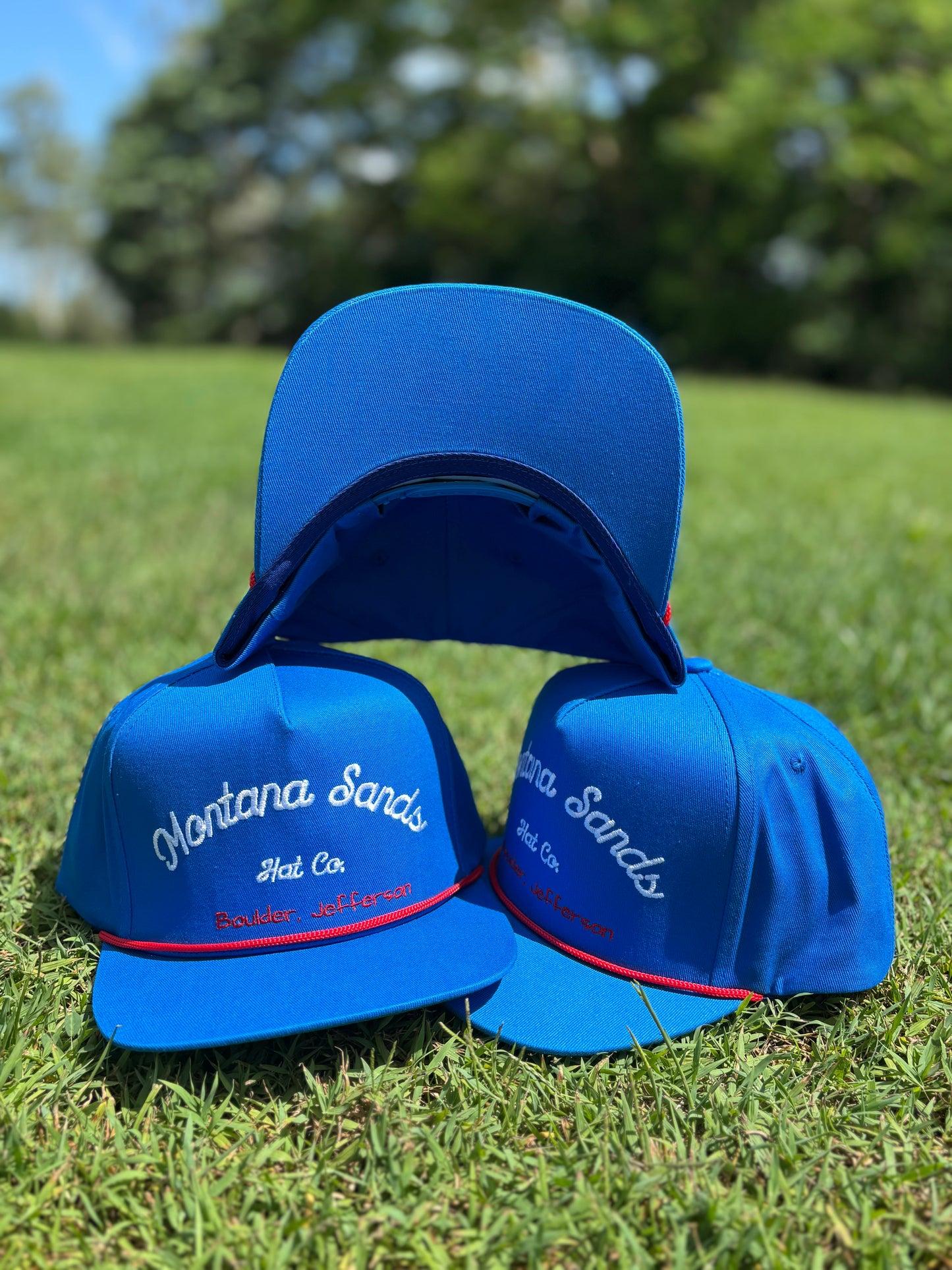 Montana Sands Hat Co. Flat Brim Cap (Blue)