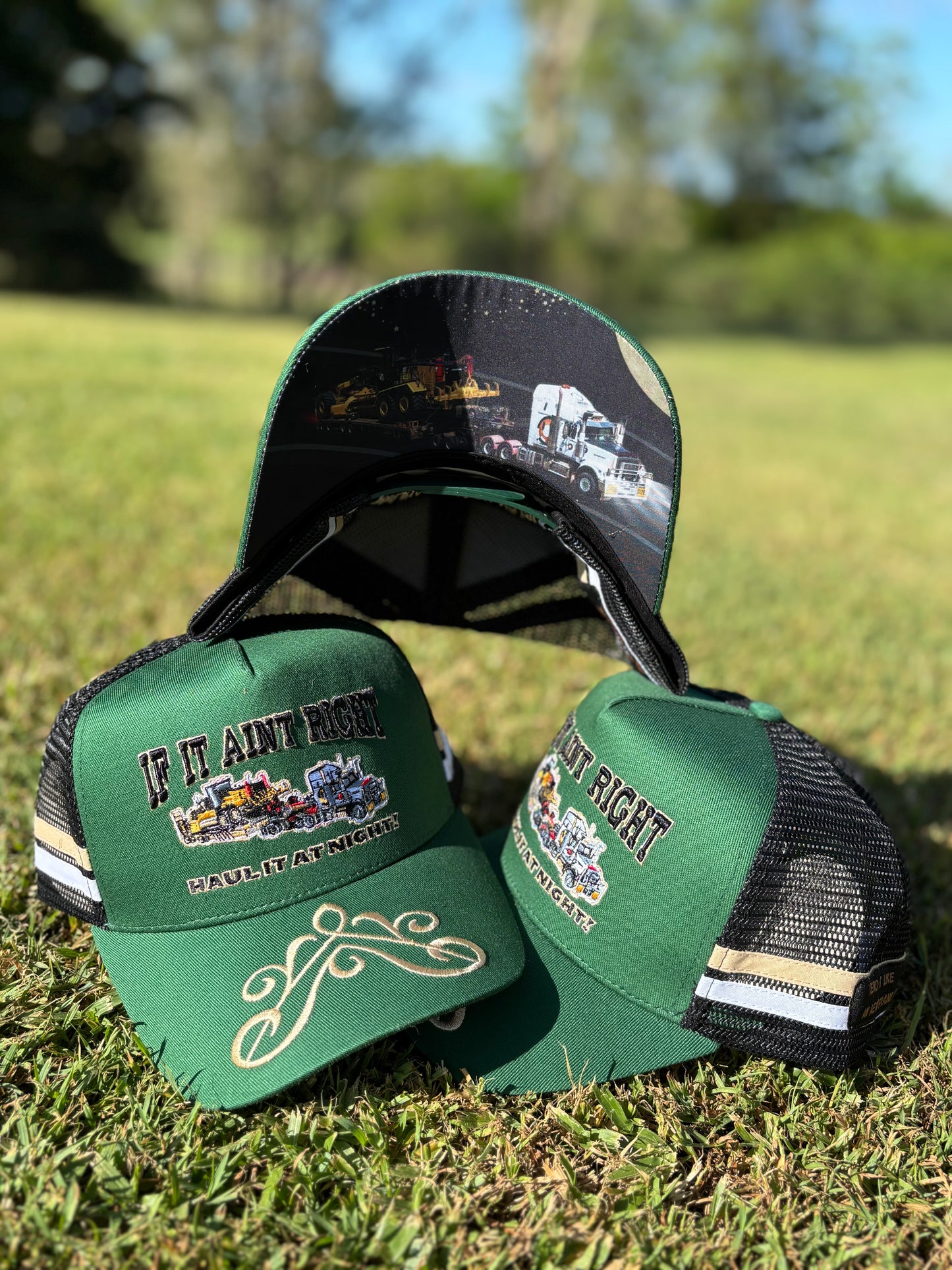 If It Aint Right Green Trucker Cap KIDS