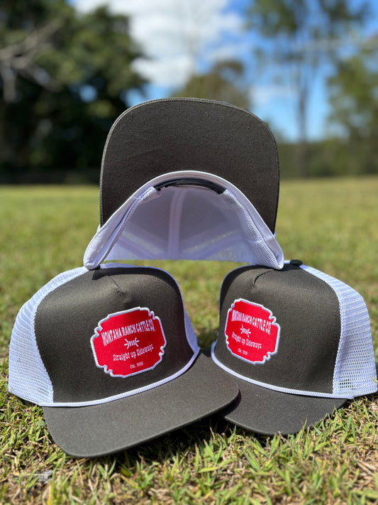 Montana Ranch Cattle Co. Flat Brim Cap (Grey)