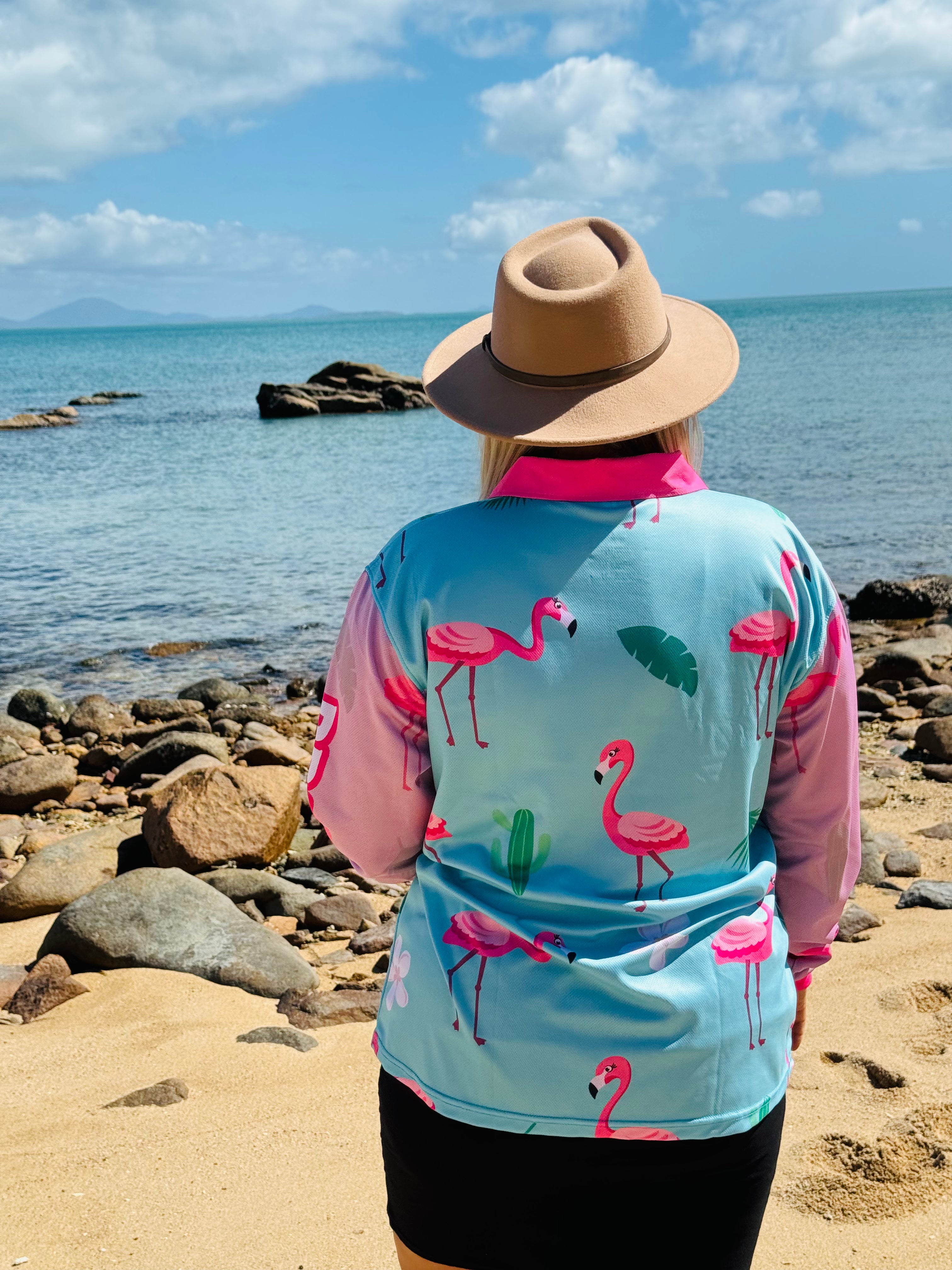 Flamingo Long Sleeve Fishing Shirt