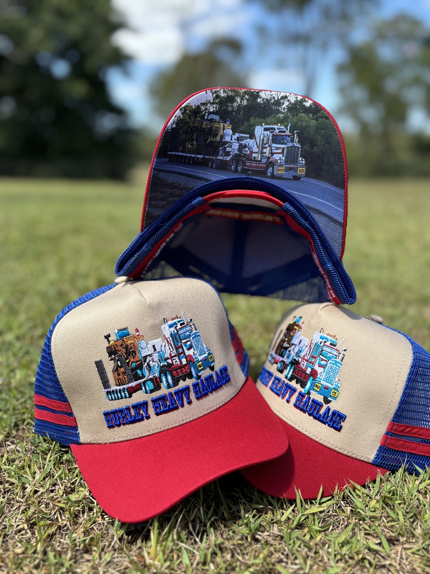 Hurley Heavy Haulage Trucker Cap (Cream, Navy & Maroon)