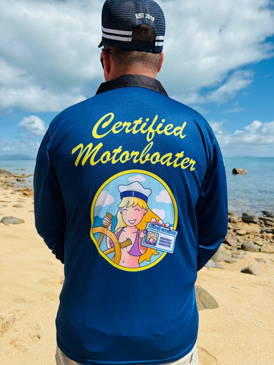 Certified Motorboater Long Sleeve Fishing Shirt