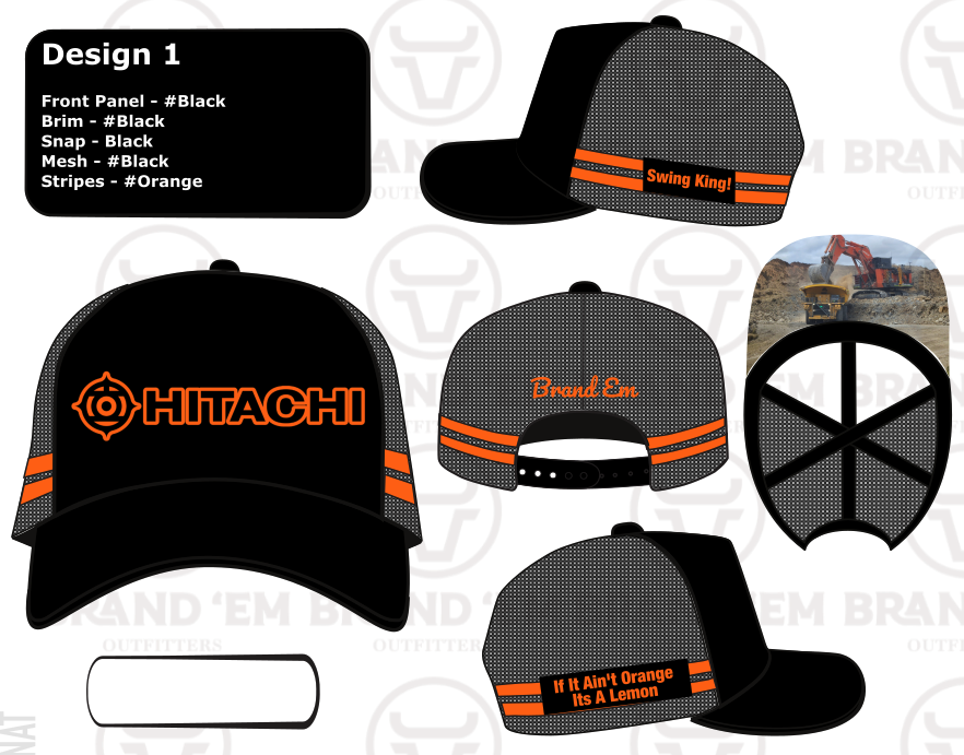 Old School Hitachi Trucker Cap - Size 61 XL