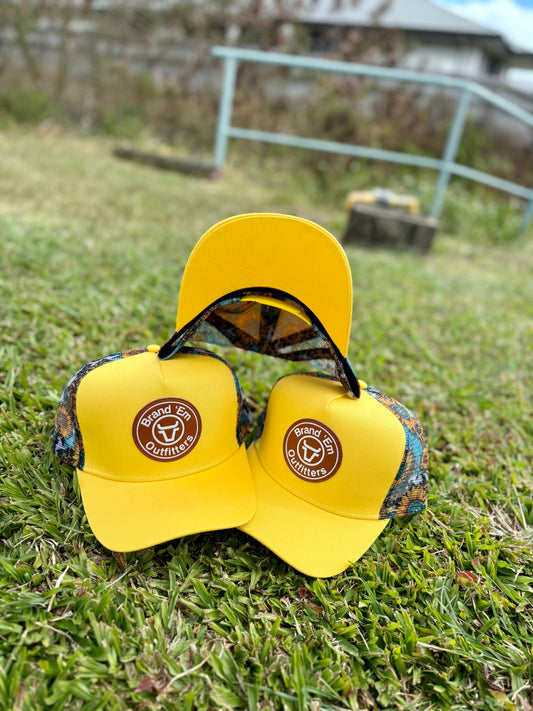 Brand Em Sunflower Trucker Hat (Yellow)