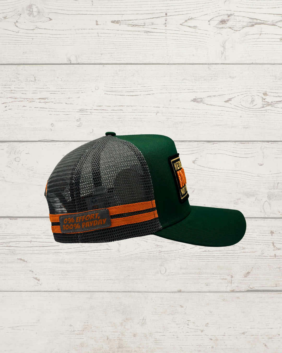 Here For The Income Trucker Cap GREEN
