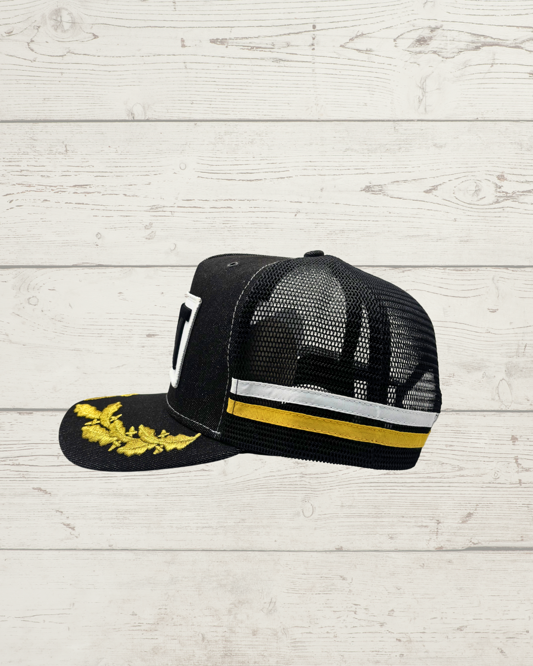 Old School CAT Denim Trucker Cap