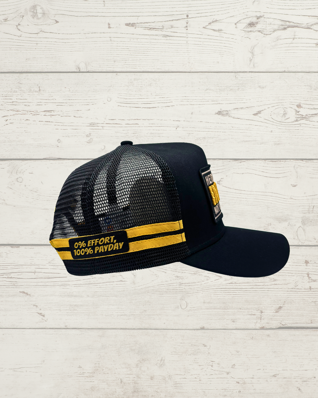Here For The Income Trucker Cap BLACK