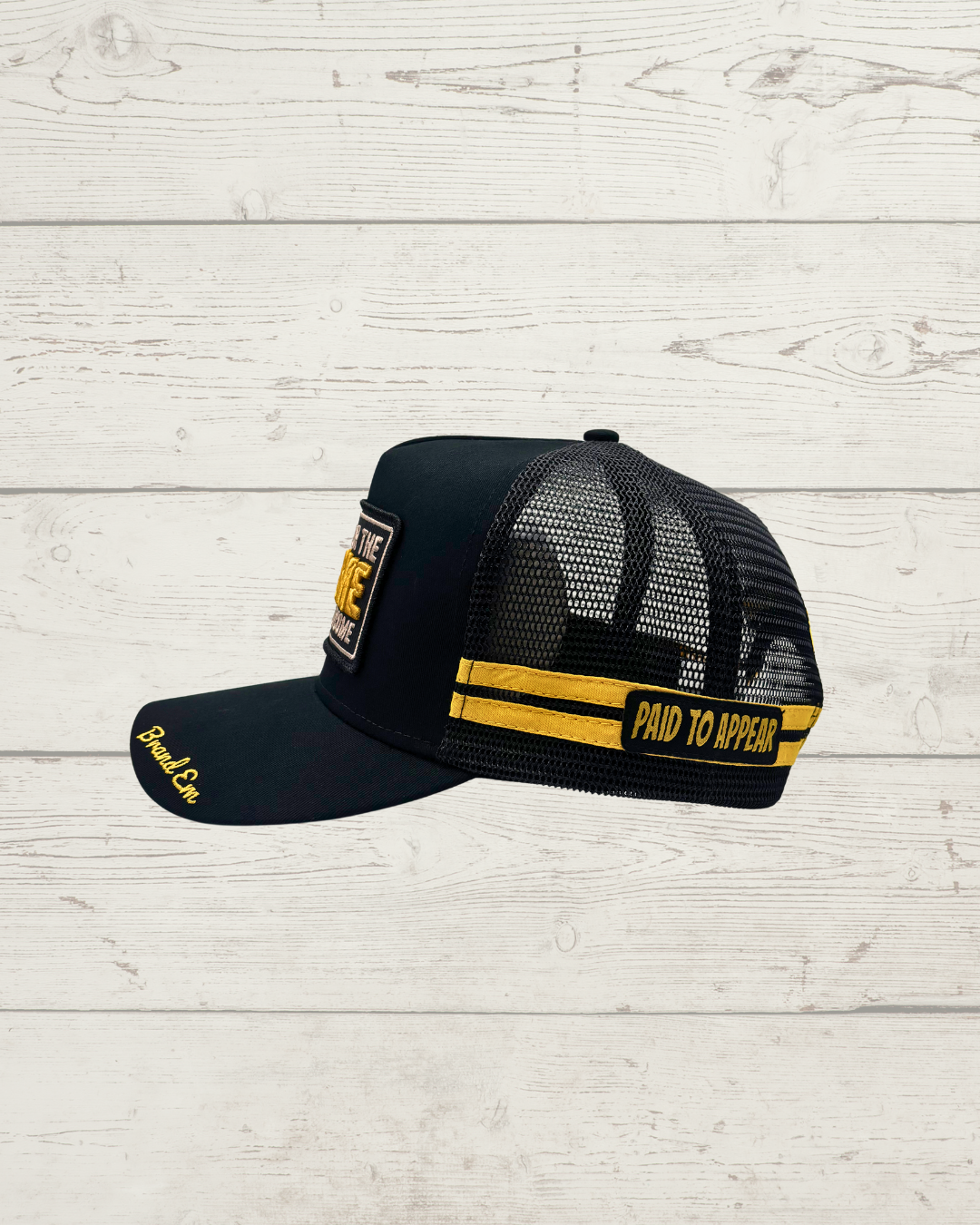 Here For The Income Trucker Cap BLACK