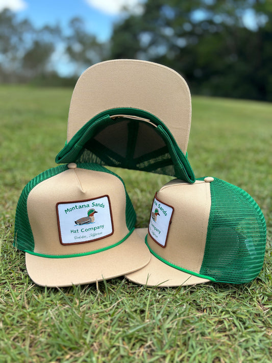 Montana Sands Hat Co - Duck - Cream & Green