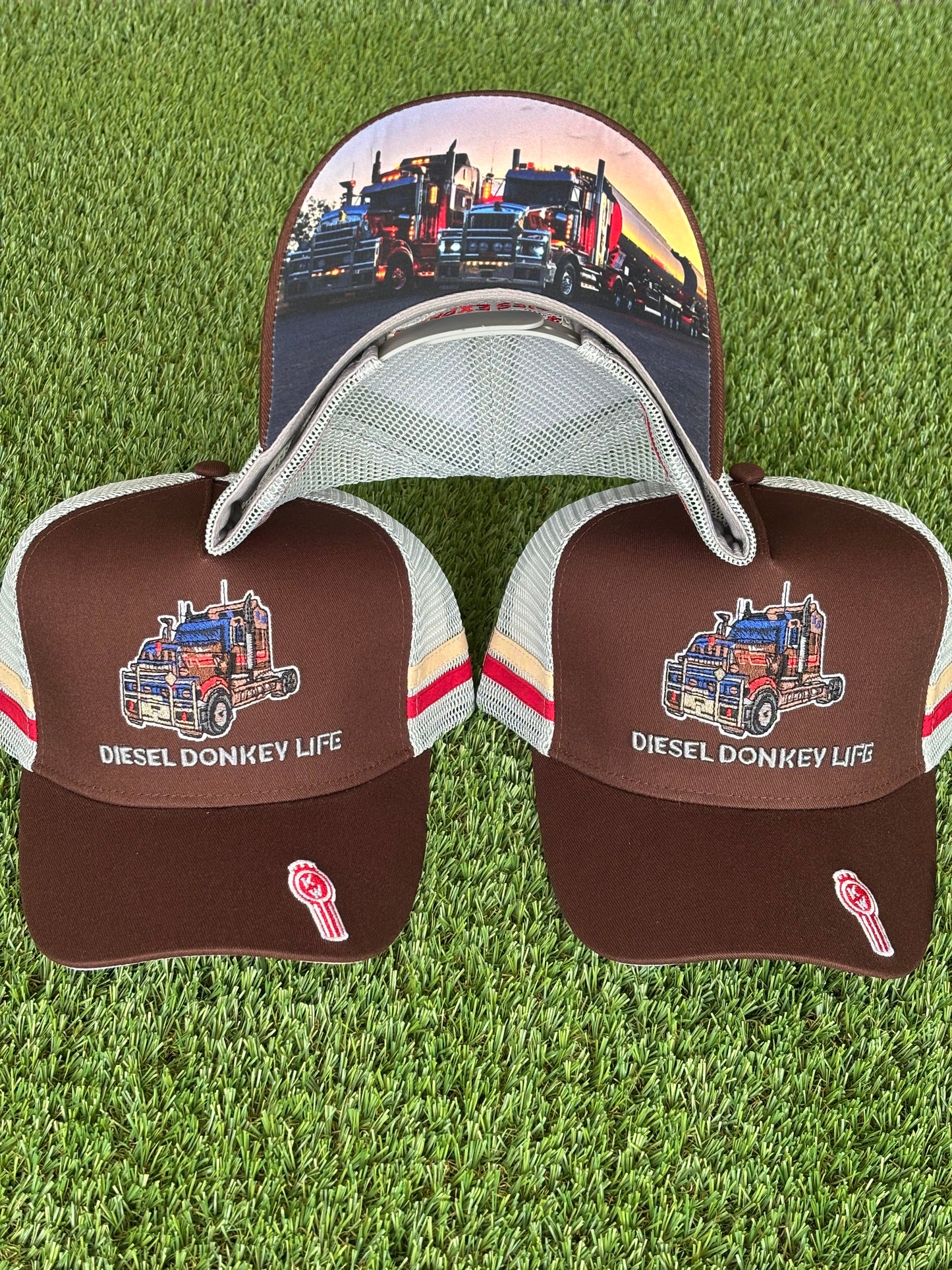 Embroidered custom trucker cap – Brand’Em Outfitters design for Aussie businesses