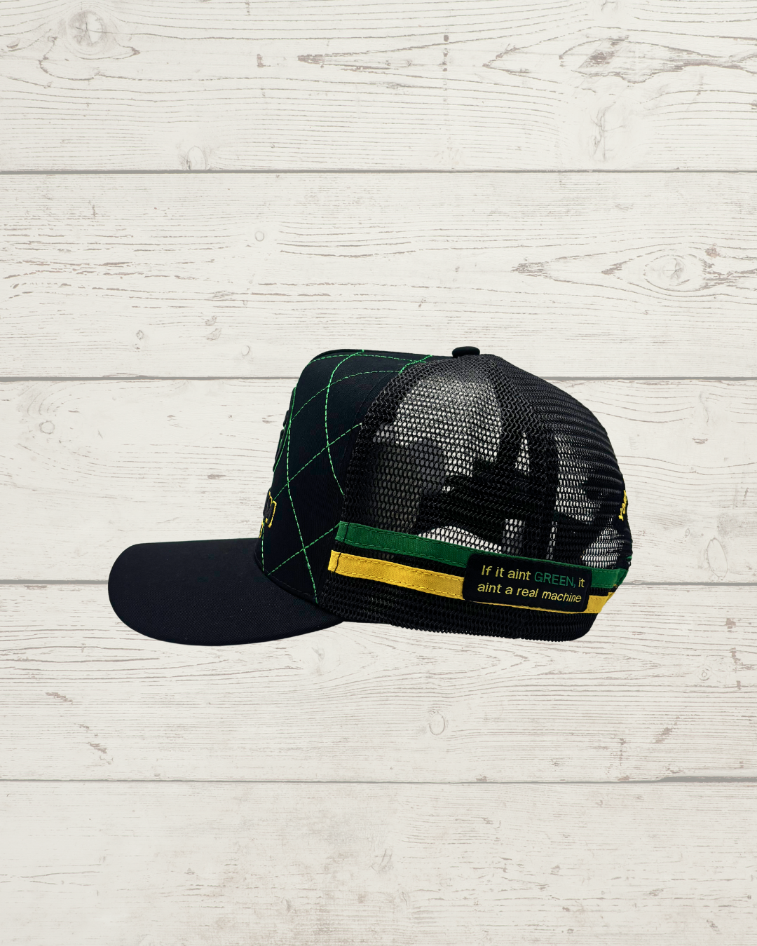 Brand Em Black Green Yellow Trucker Cap