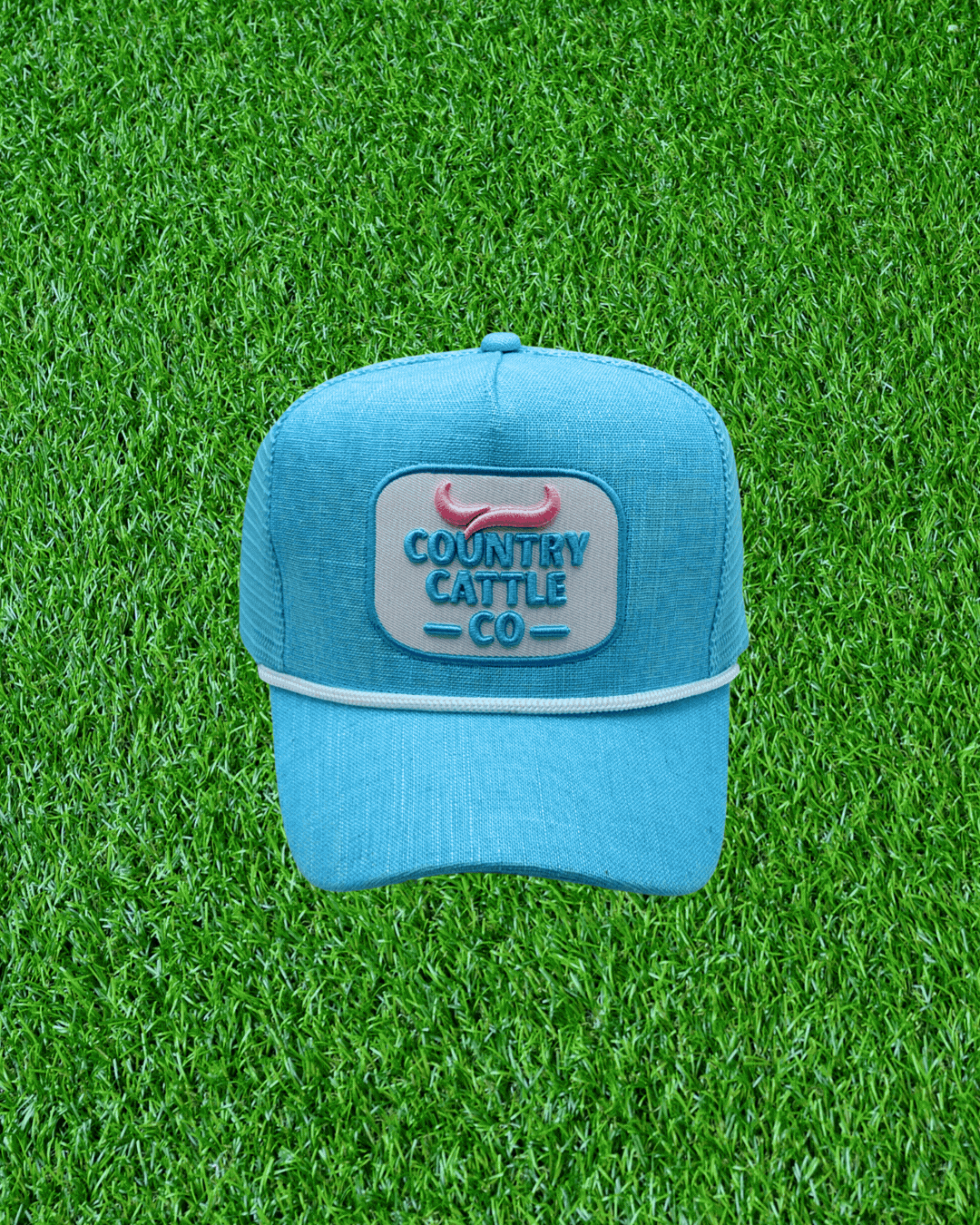 Country Cattle Co Trucker Cap - Sky Linen