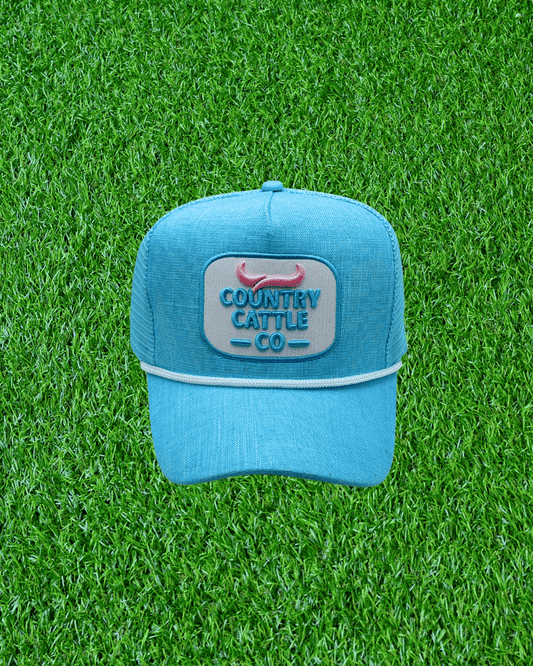 Country Cattle Co Trucker Cap - Sky Linen