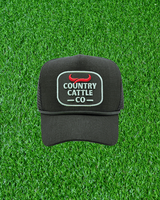 Country Cattle Co Trucker Cap - Charcoal Linen