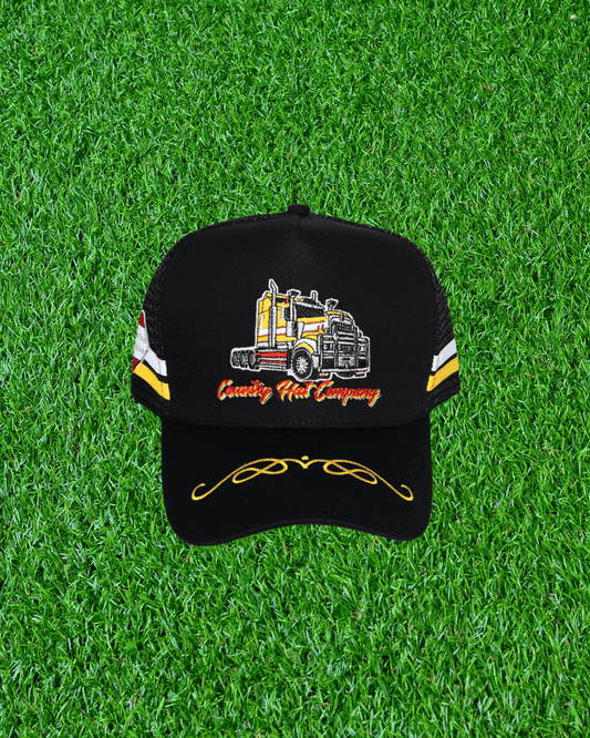 Country Hat Co Thank a Truck Driver BLACK