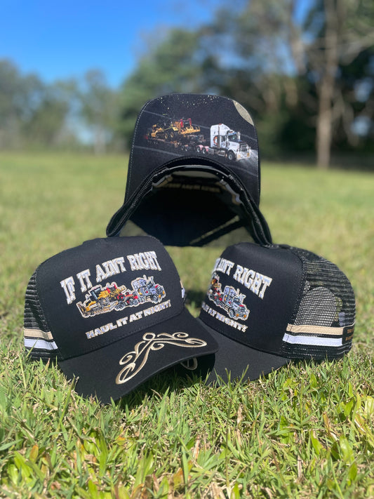 If it Aint Right Black Trucker Hat