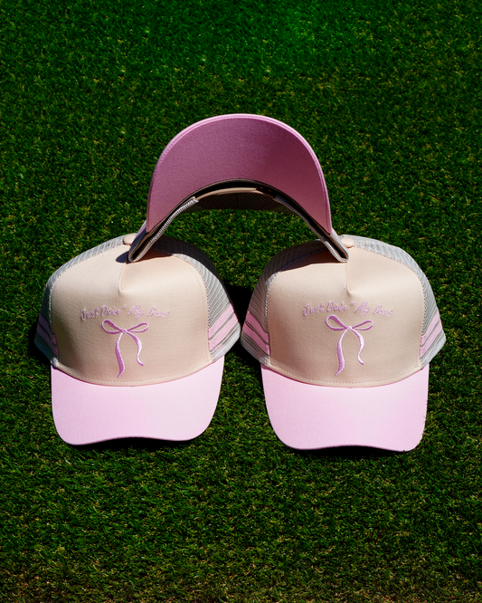 Brand Em Pink Bow Trucker Hat