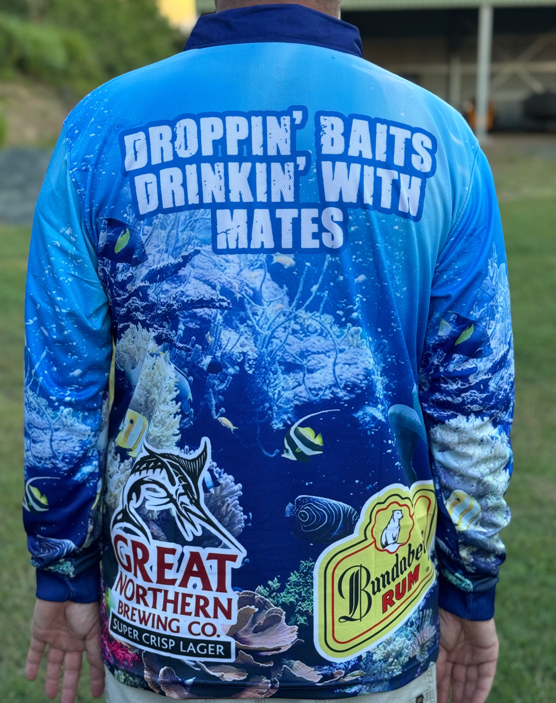Custom Sublimated Long Sleeve Fishing Shirt with Elastic Cuff