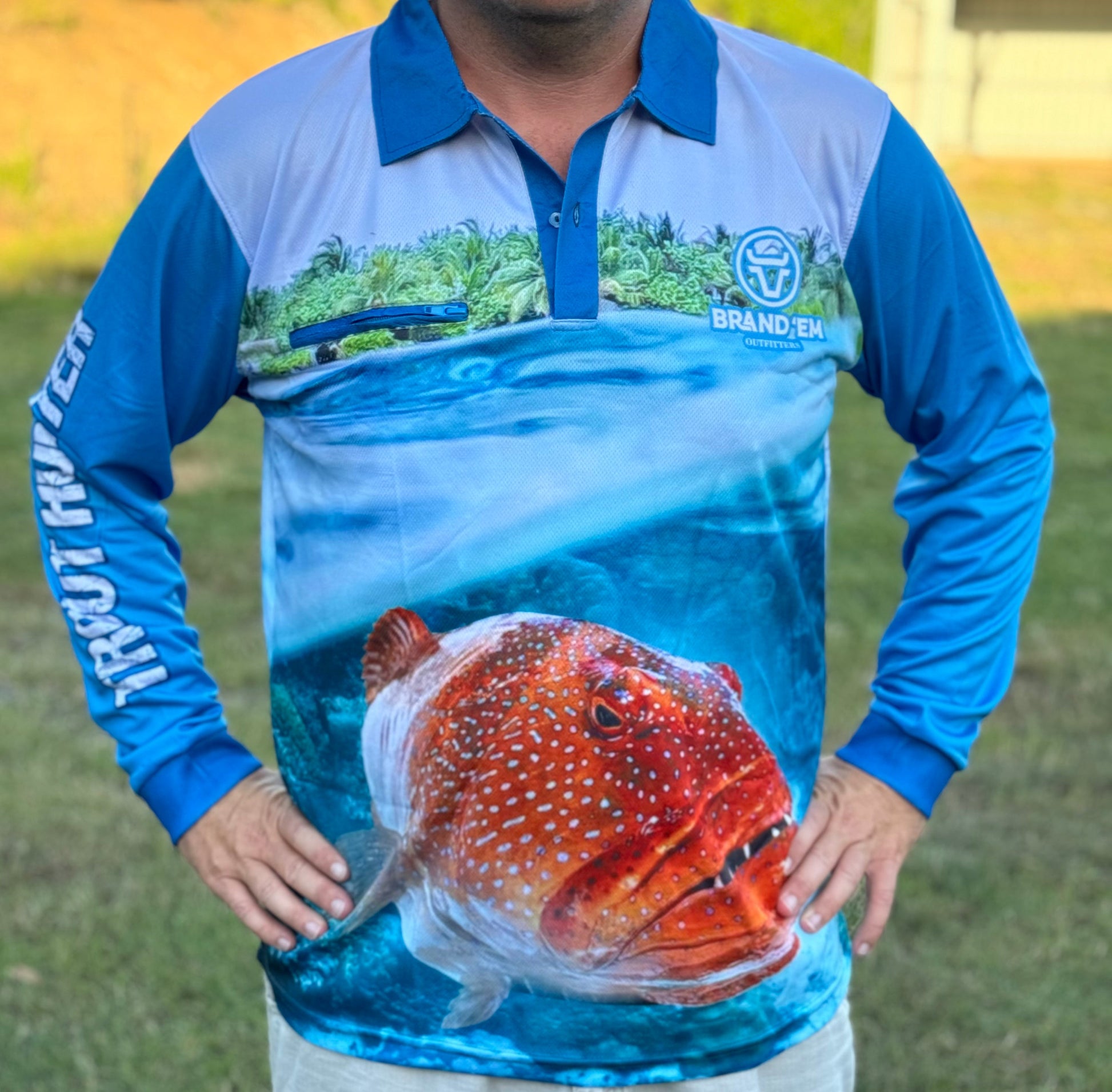 Trout Hunter (Kids) Long Sleeve Fishing Shirt