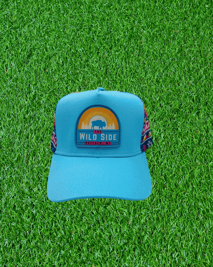 Wild Side Aztec Trucker Cap AQUA