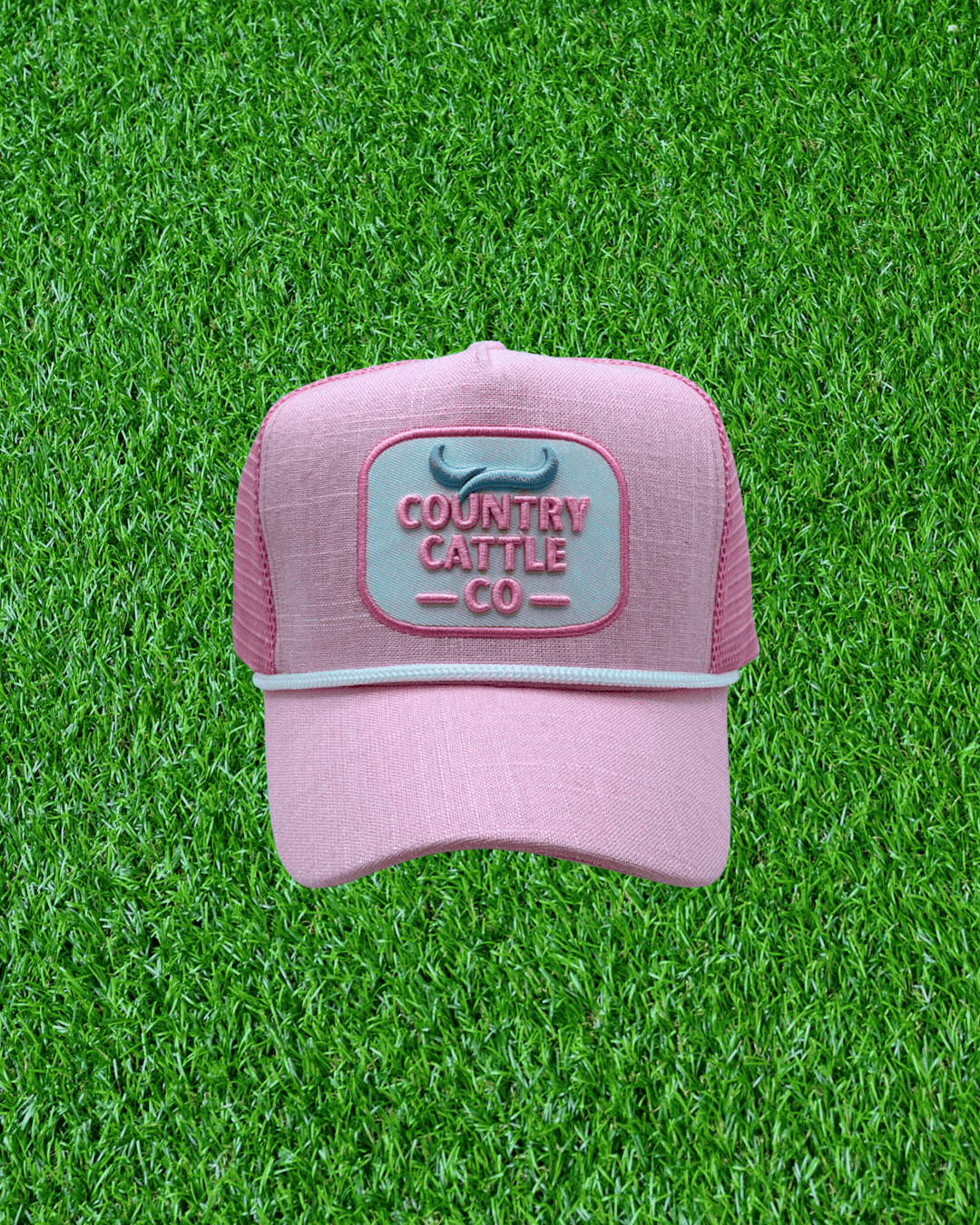 Country Cattle Co Trucker Cap - Blush Linen
