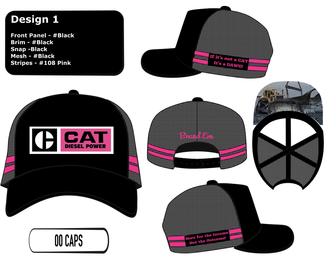 Old School CAT Trucker Cap (PINK)