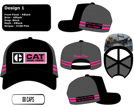 Old School CAT Trucker Cap (PINK)