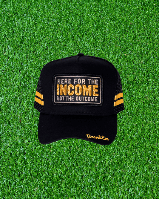 Here For The Income Trucker Cap BLACK